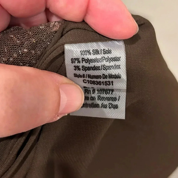 Alice +‎ Olivia Silk Draped Beaded Skirt size 10 - Picture 7 of 8